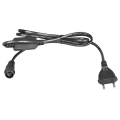 Изображение товара Шнур питания для уличных гирлянд NEON-NIGHT ПВХ с эффектом мерцания/постоянного свечения 230В/3А, цвет провода: черный, IP65