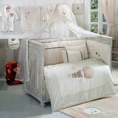 Изображение товара Комплект постельного белья Kidboo Cute Bear Beige 6 предметов для малышей