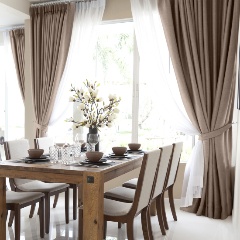 Изображение товара Комплект штор Волшебная Ночь Рогожка Какао 200х270, 757480