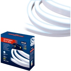 Изображение товара Комплект светодиодной ленты ULS-N21 10M/6500K/1.5M IP67 RRP80C00 10 м. IP67. Дневной белый свет (6500K). Cетевой шнур 1,5 м. TM Uniel