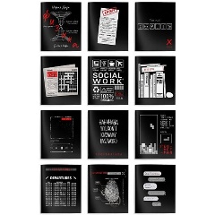 Изображение товара Комплект тетрадей 48 л. А5 кл./лин. скреп. Schoolformat УНИКАЛЬНЫЙ ПОДХОД мел. карт. запечатка форзаца, спл. УФ-лак