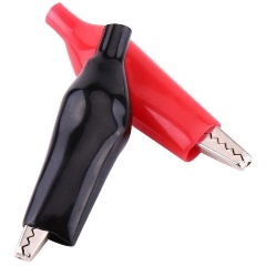 Изображение товара Комплект зажимов крокодил ВЫМПЕЛ 50 мм (красный и черный)