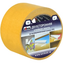 Изображение товара Клейкая лента КОМУС двухсторонняя 75мм х 25м (полипропилен)