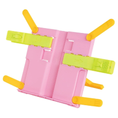 Изображение товара Подставка для книг КОМУС с боковыми зажимами, пластик, розовая