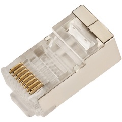 Изображение товара Коннектор RJ45 Lanmaster STP 8P8C, универсальный, cat.5e, 100 шт.