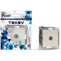 Изображение товара Коннектор TV TOKOV ELECTRIC СП Pixel механизм беж., TKE-PX-A1C-C02