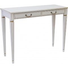 Изображение товара Консоль МЕБЕЛИК Васко В 91Н белый ясень/золото