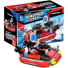 Изображение товара Конструктор BONDIBON ВВ5729 Пожарная Служба, Катер, 52 дет.