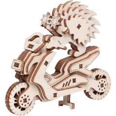 Изображение товара Деревянный конструктор ТРИ СОВЫ Мото-Еж, 37 деталей