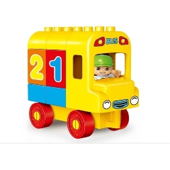 Изображение товара Конструктор GOROCK 4680089711248 Жёлтый автобус, 21 деталей