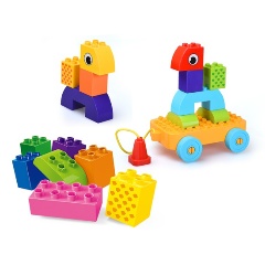 Изображение товара Конструктор GOROCK 4680089724422 Веселые машинки, 15 деталей