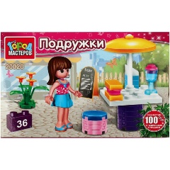 Изображение товара Конструктор ГОРОД МАСТЕРОВ 20020 Кафе в парке 36 деталей для девочек