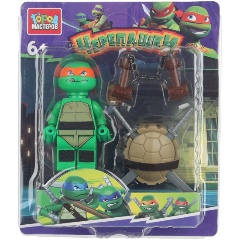 Изображение товара Конструктор город мастеров фигурка черепашки с аксессуарами 18205-XU