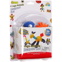 Изображение товара Конструктор KIDSMART 33023 Мир Фантазий Звери 16 шт для малышей от 2 лет