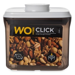Изображение товара Контейнер для сыпучих продуктов с вакуумной крышкой WO HOME CLICK 850 мл, пластик, коричневый