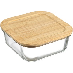 Изображение товара Контейнер для запекания и хранения Smart Solutions с крышкой из бамбука, 1100 мл