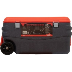 Изображение товара Изотермический контейнер Tramp 80 литров серый оранжевый для рыбалки и кемпинга