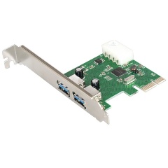 Изображение товара Контроллер ExeGate EXE-319 PCI-E 2.0, 2*USB3.0 ext, разъем доп.питания (OEM) EX283718RUS