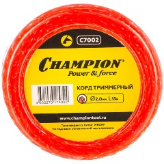 Изображение товара Триммерная леска CHAMPION C7002 Twisted Square 2.0мм* 15м
