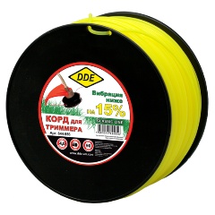 Изображение товара Корд триммерный на катушке DDE "Classic line" 4,0 мм х 90 м, желтый