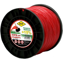 Изображение товара Корд триммерный на катушке DDE "Speed line" 2,7 мм х 280 м, красный