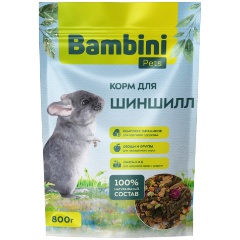 Изображение товара Корм Bambini Pets для шиншилл, 800 г