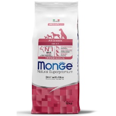 Изображение товара Корм Monge Speciality Line Monoprotein All Breeds монобелковый рацион для собак всех пород говядина с рисом 12 кг