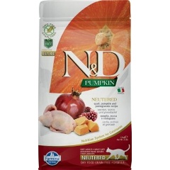 Изображение товара Сухой корм для стерилизованных кошек Farmina N&D перепел и тыква 1,5 кг