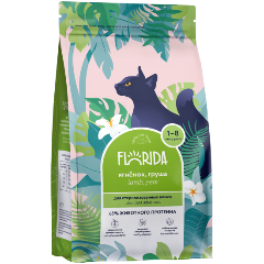 Изображение товара Корм сухой FLORIDA для стерилизованных кошек с ягненком и грушей, 400 г