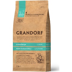 Изображение товара Корм сухой Grandorf 4 вида мяса для взрослых собак средних и крупных пород, 10 кг