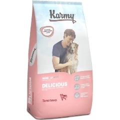 Изображение товара Корм сухой Karmy Delicious Mini Adult Телятина, для привередливых собак мелких пород, 10кг