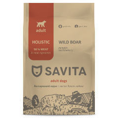 Изображение товара Корм сухой SAVITA для собак с мясом кабана, 1кг