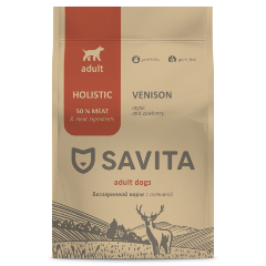 Изображение товара Корм сухой SAVITA для собак с олениной, 1кг