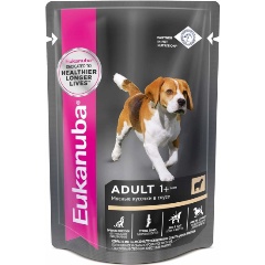 Изображение товара Корм влажный для собак Eukanuba Adult Dog Pouch Lamb паучи для собак с ягненком в соусе 24 шт. х 100 г
