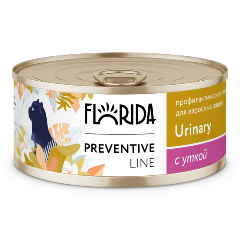 Изображение товара Влажный корм для кошек Florida Urinary с уткой 100 г профилактика мочекаменной болезни