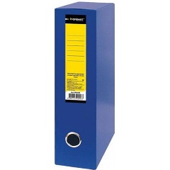 Изображение товара Короб архивный INFORMAT 235x75x320 мм А4 синий пластик, 2 липучки, вместимость до 750 листов собран.