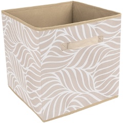 Изображение товара Короб-кубик для хранения Handy Home Листья 30х30х30 бежевый