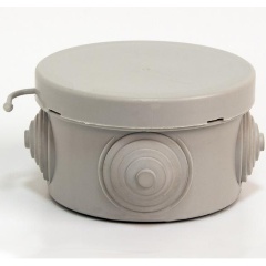 Изображение товара Коробка распределительная ОП 65х40мм 4 каб. вводов IP54 сер. (круг.) TOKOV ELECTRIC TKE-KR-65-40-C06