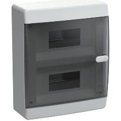 Изображение товара Корпус IEK ЩРН-П-18 UNION Compact IP41 черн. прозр. дверь пластик., UIC-KP12-N-18-41-K01
