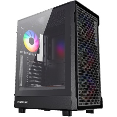 Изображение товара Корпус Powercase Mistral PA5B черный с вентиляторами и стеклянной боковой стенкой