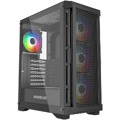 Изображение товара Корпус Powercase Ultimate CUB-A4 черный Midi-Tower для ATX Mini-ITX Micro-ATX с стеклянной боковой 