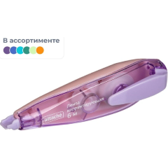 Изображение товара Корректирующая лента Attache 5mmx6m форма ручки, с зажимом белый/ассортиTW (1121494КТ)