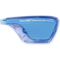 Изображение товара Корректирующая лента BRAUBERG ULTRA, 5 мм х 12 м, корпус бело-голубой, блистер