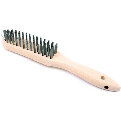 Изображение товара Корщётка ручная SIT 595 5-ти рядная, стальная проволока 0.35мм, ручка дерево из сосновых пород, длина щетки 290мм, длина рабочей части 135мм