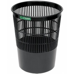 Изображение товара Корзина для бумаг Стамм 14 л сетчатая черная