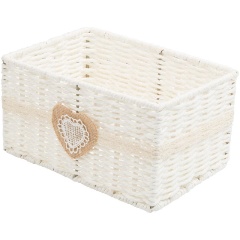 Изображение товара Корзина стеллажная Natural House "Сердечко" 25х18х14 см, белый