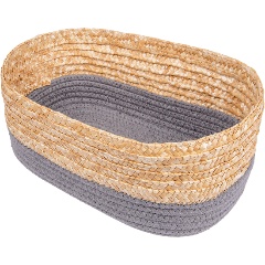 Изображение товара Корзина стеллажная Natural House "Сканди", Д330 Ш220 В140, графит (QR-23L)