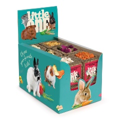 Изображение товара Лакомство Корзинка из луговых трав Little One с наполнением, ассорти (пастернак, цукини, морковь, яблоко, бутоны роз, тыква), 65 г