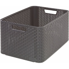 Изображение товара Корзинка L CURVER Style для хранения, 30 л, темно-серый (205852)