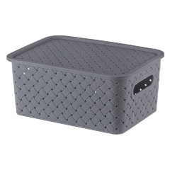 Изображение товара Корзинка с крышкой EL Casa Береста 3 л, серая, 811943 Elan